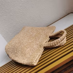 Prada Large Crochet Tote Bag in Beige Raffia-effect Yarn - Image 5
