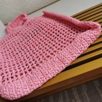 Prada Small Tote Bag In Pink Woven Raffia - Image 3