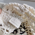Prada Small Tote Bag In White Woven Raffia - Image 8