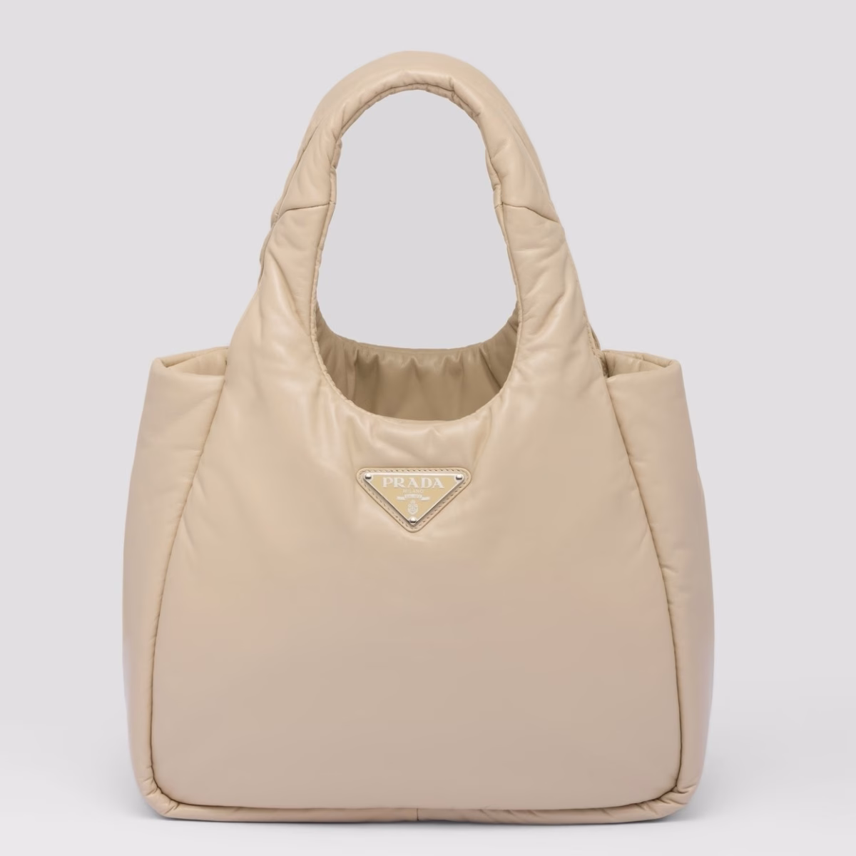 Prada Medium Tote Bag in Beige Nappa Leather - Image 1