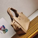 Prada Medium Tote Bag in Beige Nappa Leather - Image 5