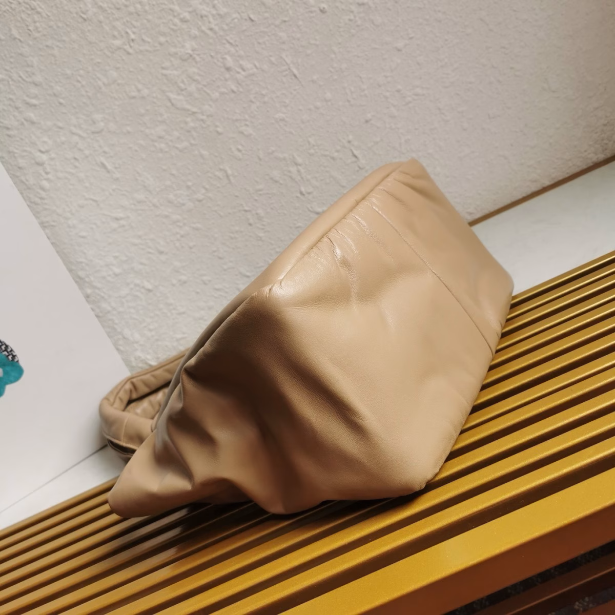 Prada Medium Tote Bag in Beige Nappa Leather - Image 3