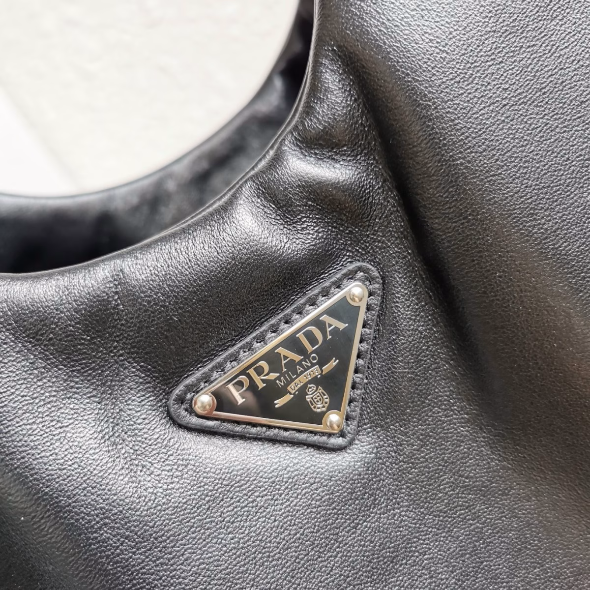 Prada Medium Tote Bag in Black Nappa Leather - Image 7