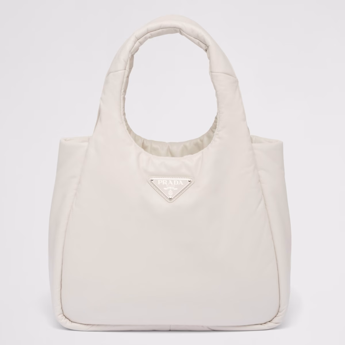 Prada Medium Tote Bag in White Nappa Leather - Image 1
