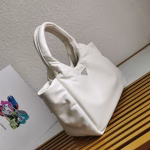 Prada Medium Tote Bag in White Nappa Leather - Image 10