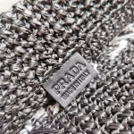 Prada Small Crochet Tote Bag in Black Raffia-effect Yarn - Image 4