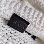 Prada Small Crochet Tote Bag in White Raffia-effect Yarn - Image 8