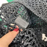 Prada Large Tote Bag In Black Woven Raffia - Image 4