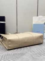 Prada Large Tote Bag in Beige Lambskin - Image 7
