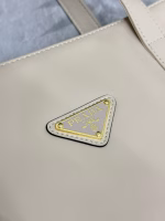 Prada Large Tote Bag in Beige Lambskin - Image 3