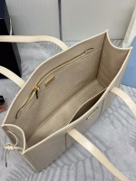Prada Large Tote Bag in Beige Lambskin - Image 8
