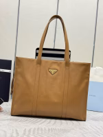 Prada Large Tote Bag in Brown Lambskin - Image 6