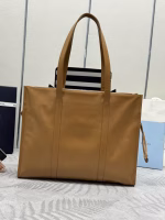 Prada Large Tote Bag in Brown Lambskin - Image 9