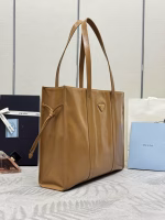 Prada Large Tote Bag in Brown Lambskin - Image 8