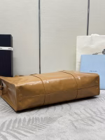 Prada Large Tote Bag in Brown Lambskin - Image 7