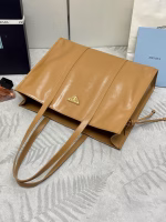 Prada Large Tote Bag in Brown Lambskin - Image 4