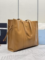 Prada Large Tote Bag in Brown Lambskin - Image 5