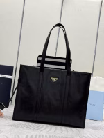 Prada Large Tote Bag in Black Lambskin - Image 6