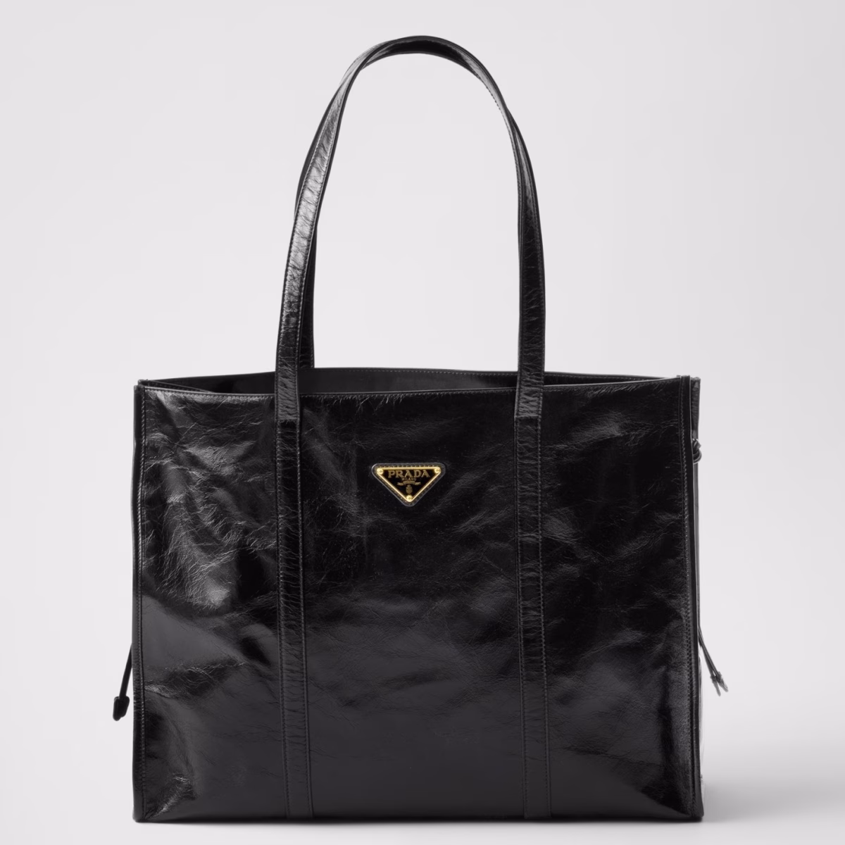 Prada Large Tote Bag in Black Lambskin - Image 1