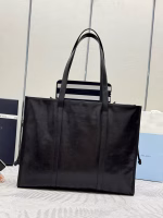 Prada Large Tote Bag in Black Lambskin - Image 10