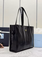 Prada Large Tote Bag in Black Lambskin - Image 7