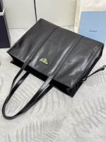 Prada Large Tote Bag in Black Lambskin - Image 8