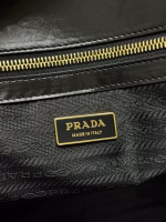 Prada Large Tote Bag in Black Lambskin - Image 4