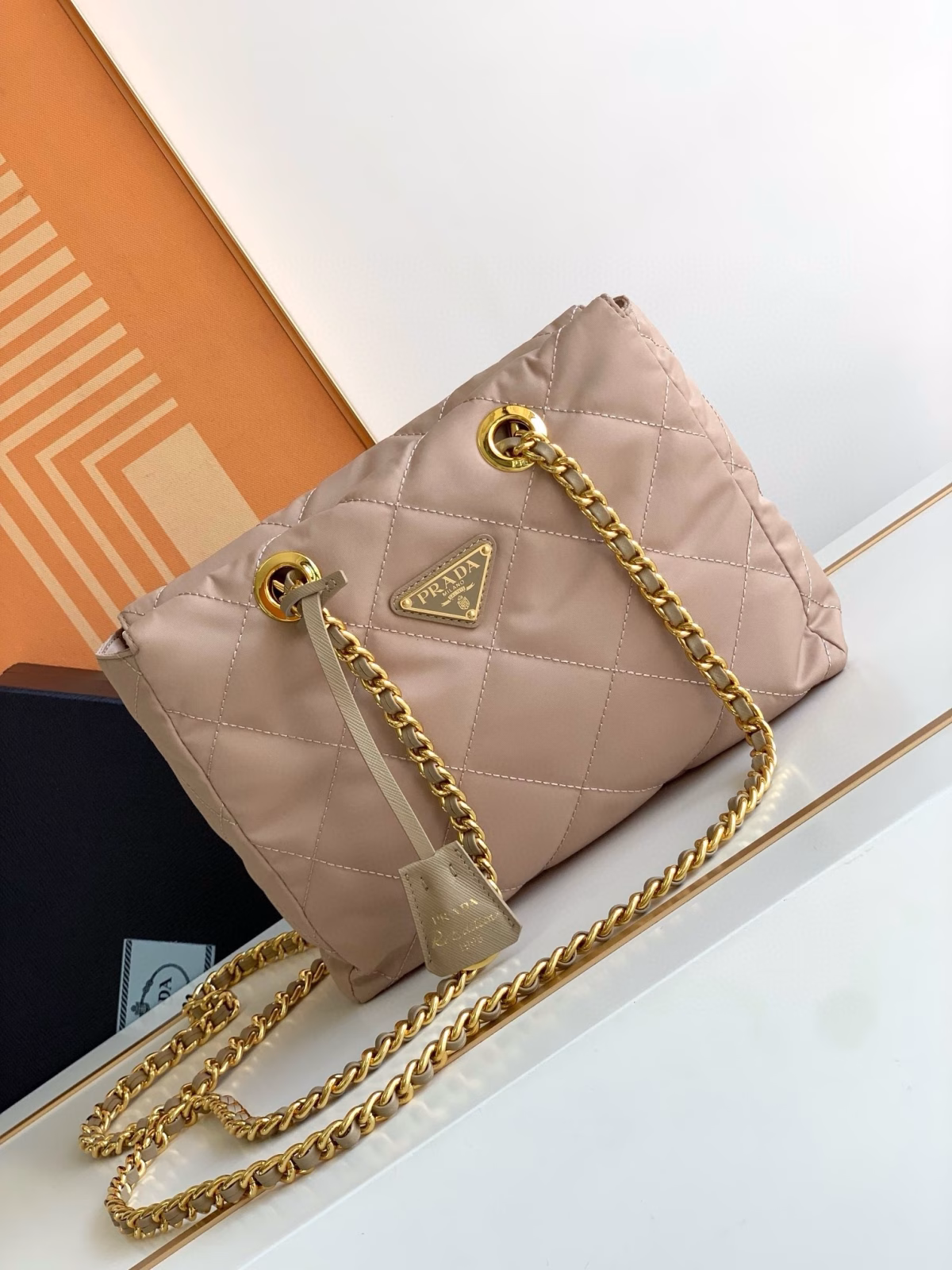 Prada Re-Edition 1995 Tote Bag in Beige Re-Nylon - Image 6