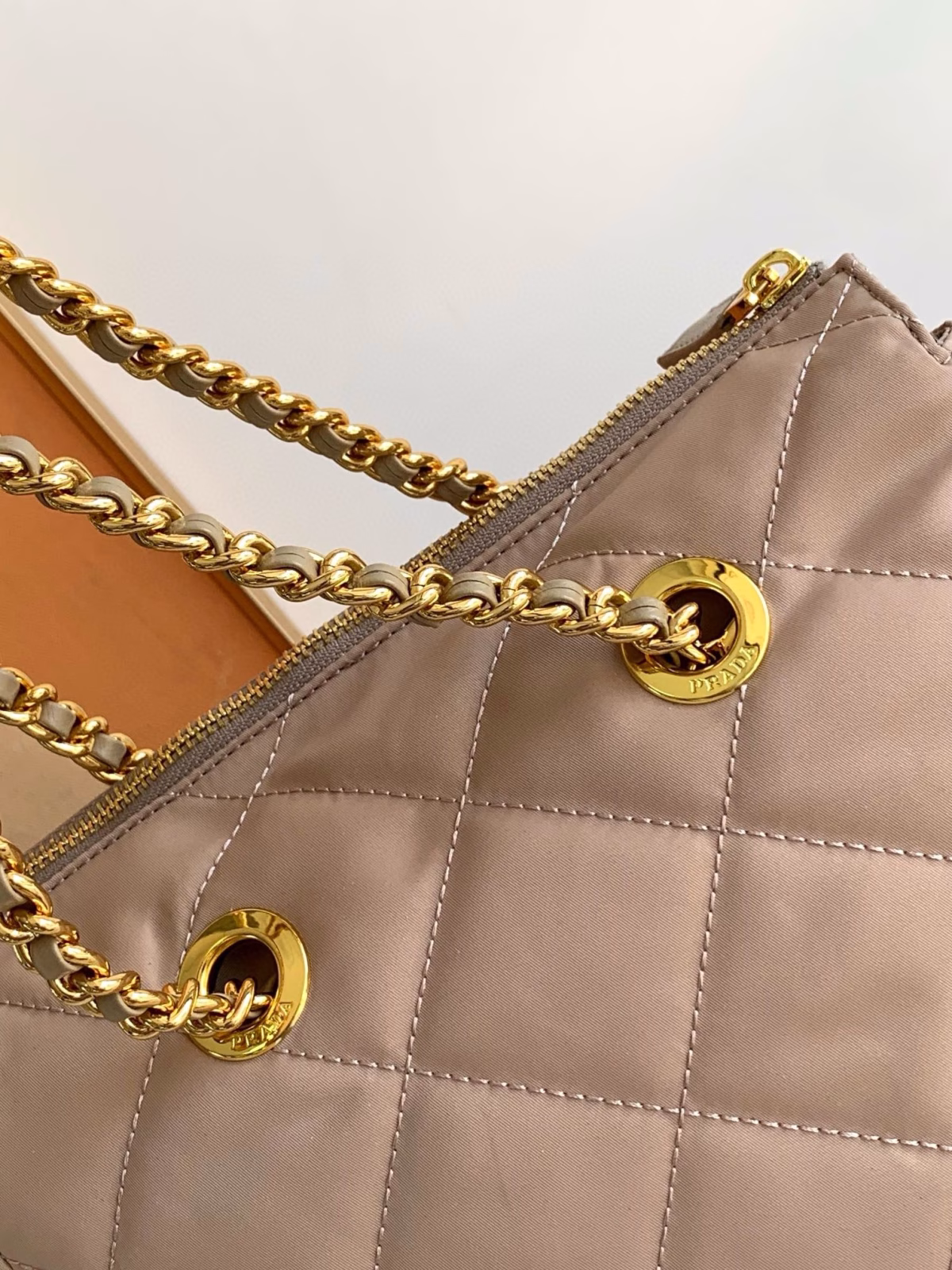 Prada Re-Edition 1995 Tote Bag in Beige Re-Nylon - Image 7