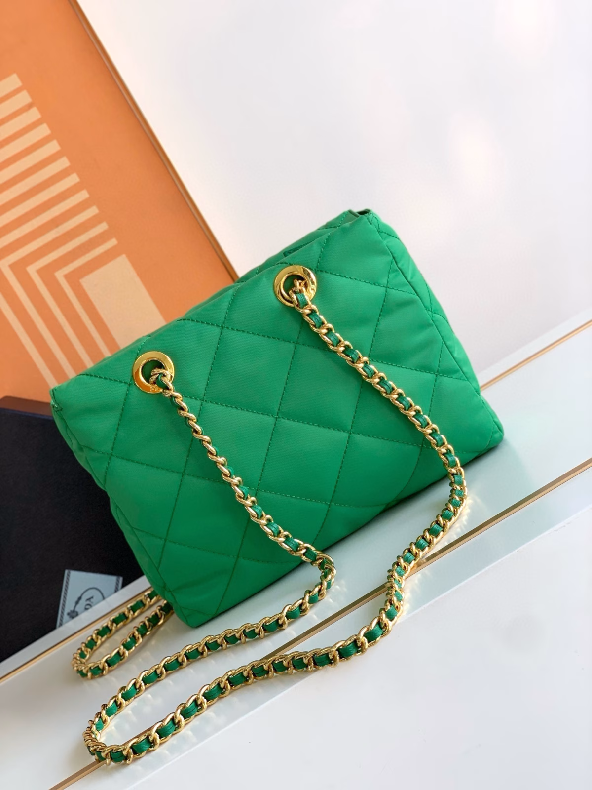 Prada Re-Edition 1995 Tote Bag in Green Re-Nylon - Image 8