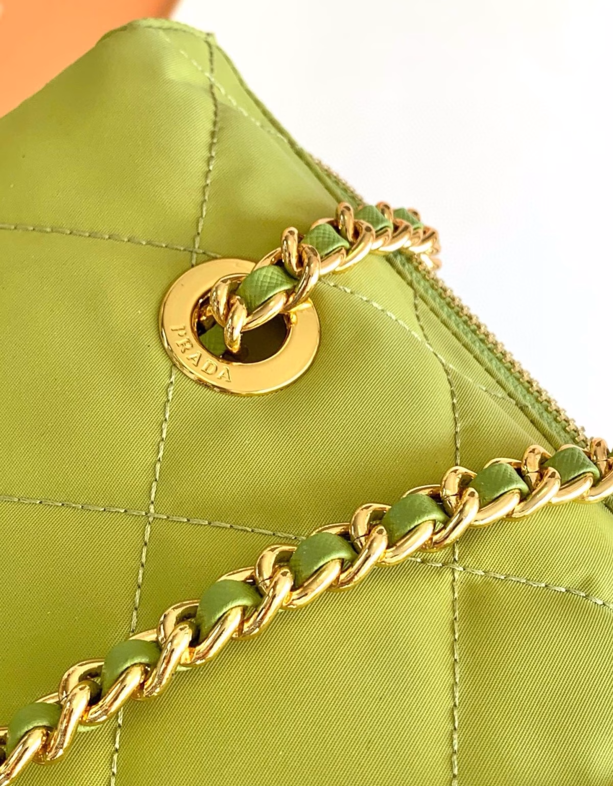 Prada Re-Edition 1995 Tote Bag in Lime Green Re-Nylon - Image 3