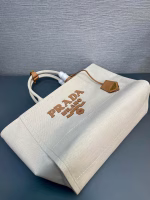 Prada Large Blend Tote Bag in Linen - Image 5