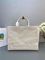 Prada Large Blend Tote Bag in Linen - Image 10