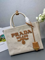 Prada Medium Blend Tote Bag in Linen - Image 9
