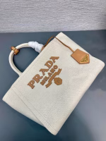 Prada Medium Blend Tote Bag in Linen - Image 3