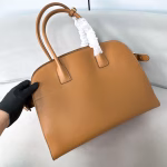 Prada Large Tote Bag in Brown Leather with Buckles - Image 10