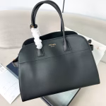 Prada Large Tote Bag in Black Leather with Buckles - Image 7