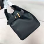 Prada Large Tote Bag in Black Leather with Buckles - Image 6