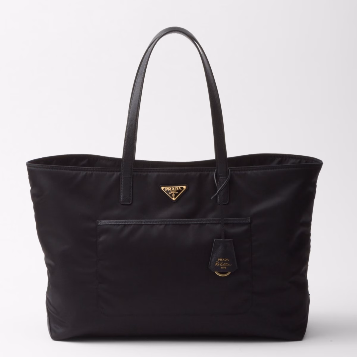 Prada Re-Edition 1978 Large Tote Bag in Black Re-Nylon - Image 1
