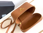 Prada Mini Vanity Bag in Brown Grained Leather - Image 5