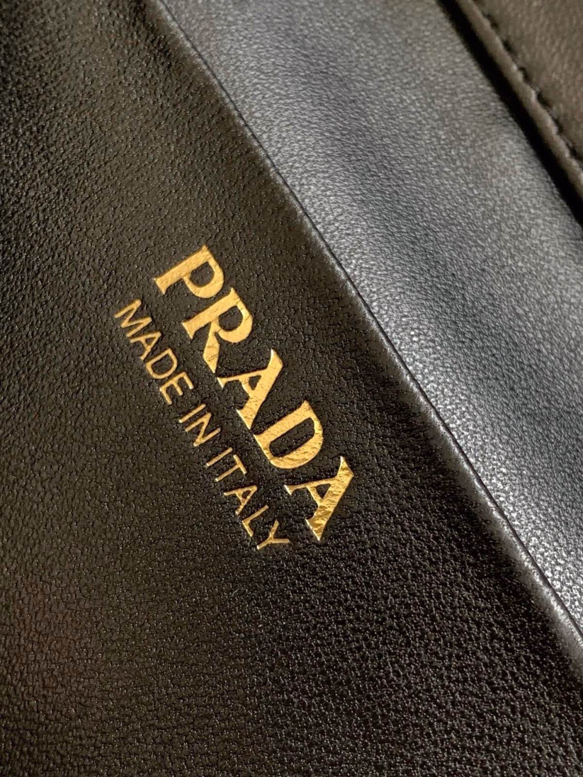 Prada Mini Vanity Bag in Black Grained Leather - Image 2