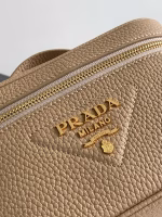 Prada Mini Vanity Bag in Sand Beige Grained Leather - Image 5