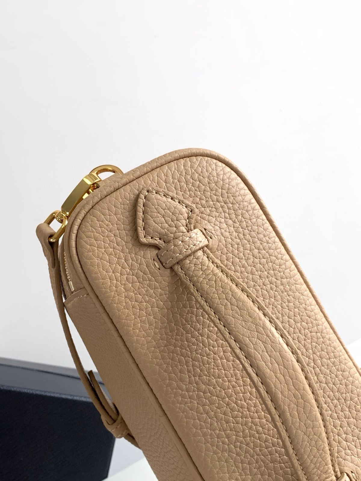 Prada Mini Vanity Bag in Sand Beige Grained Leather - Image 3