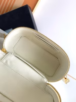 Prada Mini Vanity Bag in White Grained Leather - Image 2