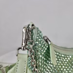Prada Re-Edition 2005 Bag In Aqua Satin with Crystals - Image 5