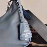 Prada Blue Nylon Re-Edition 2005 Shoulder Bag - Image 2