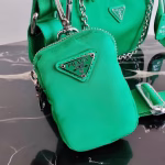 Prada Green Nylon Re-Edition 2005 Shoulder Bag - Image 8