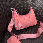 Prada Re-Edition 2005 Shoulder Bag In Pink Nylon - Image 6