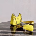 Prada Pineapple Yellow Nylon Re-Edition 2005 Shoulder Bag - Image 2