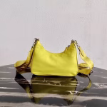 Prada Pineapple Yellow Nylon Re-Edition 2005 Shoulder Bag - Image 5